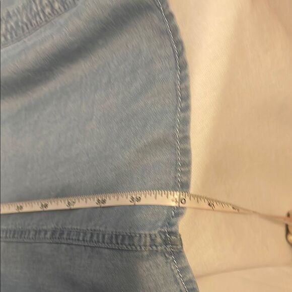 Light Denim colored Shirtdress, tie waist, long sleeved, side pockets - Picture 16 of 16